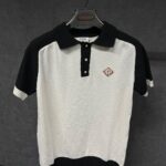casablanca monogram polo t_shirt black and white