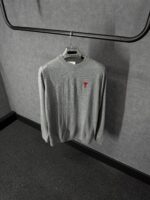 Ami Sweater Donker Grijs Zachte Stof