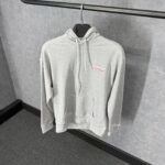 Balenciaga Grey Hoody Classic Text Logo