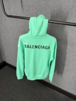 Balenciaga Mint Blue Hoody Black Text - Afbeelding 3